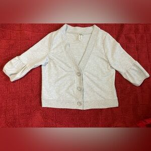 Route 66 Cropped Gray Cardigan XL